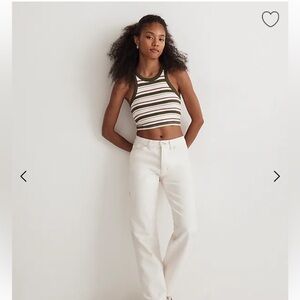 Madewell Racerback Crop Ribbed Top- NWOT